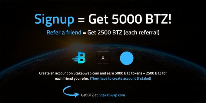 StakeSwap X Bitzon Airdrop | Gabung dan dapatkan 5000 BTZ Token