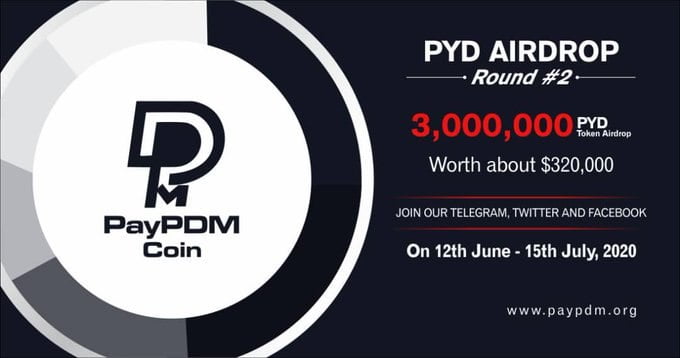 PayPDM Airdrop | Daftar Dan Dapatkan 200 PYD
