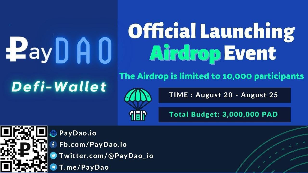 PayDAO Airdrop | Daftar dan Dapatkan 555 PAD (~$10)