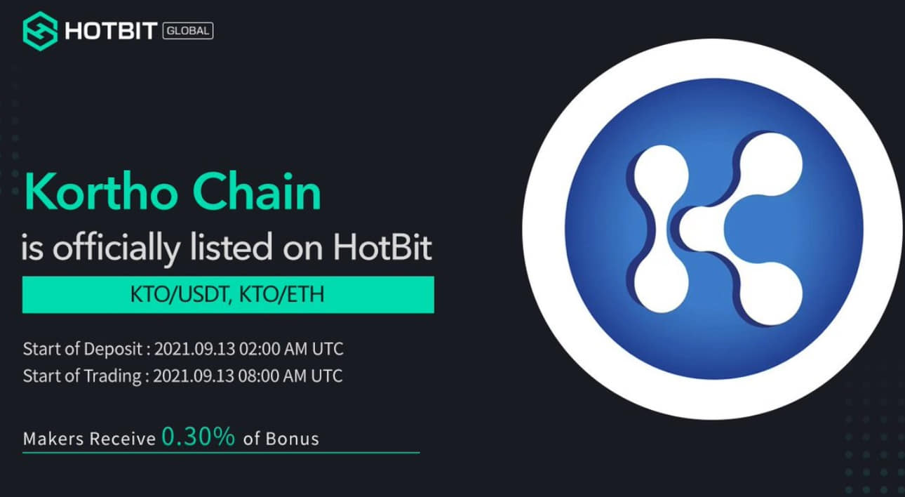Kortho Chain Secara Resmi Terdaftar di HotBit